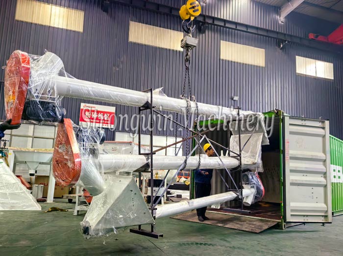 2T/h animal feed powder production line packing and shipping to Indonesia