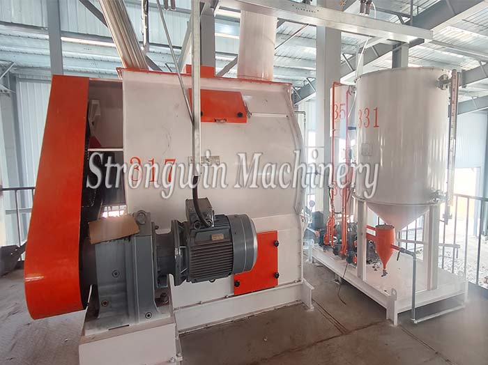 The installation of 20 tons per hour feed powder production line and SZLH350 pellet production line has been completed.