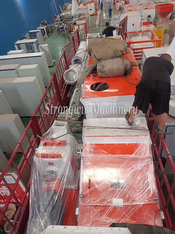 SZLH350 animal feed pellet plant machine packing and shipping