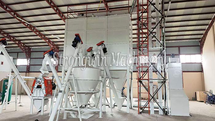 SZLH320 animal pellet feed production line installed in Bolivia